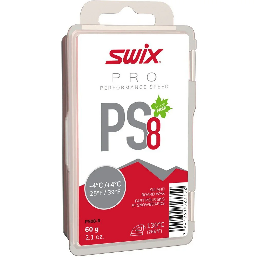 Fart de glisse Swix PS8 Rouge -4°C/+4°C - 60g