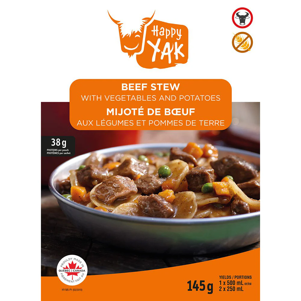 Mijoté de bœuf aux légumes et pommes de terre - Mets lyophilisés Happy Yak - Image 2